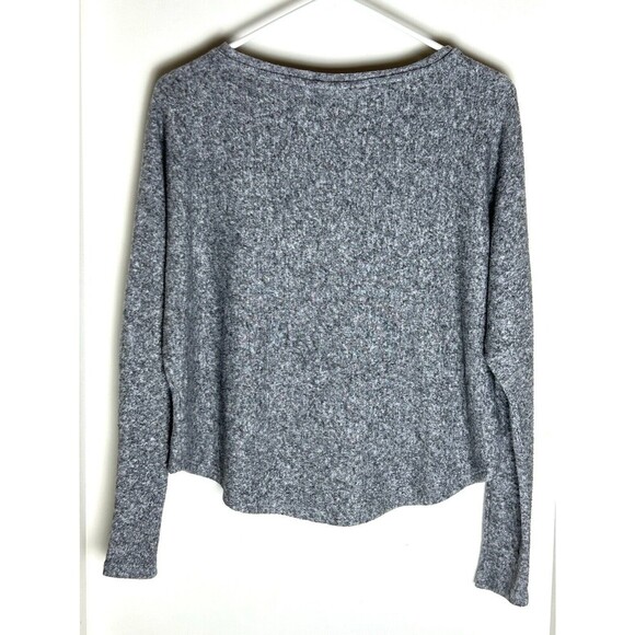 Label of Graded Goods H&M Gray Marled Crop Sweater Size L. SKU LRC4-2‎ - Picture 6 of 6